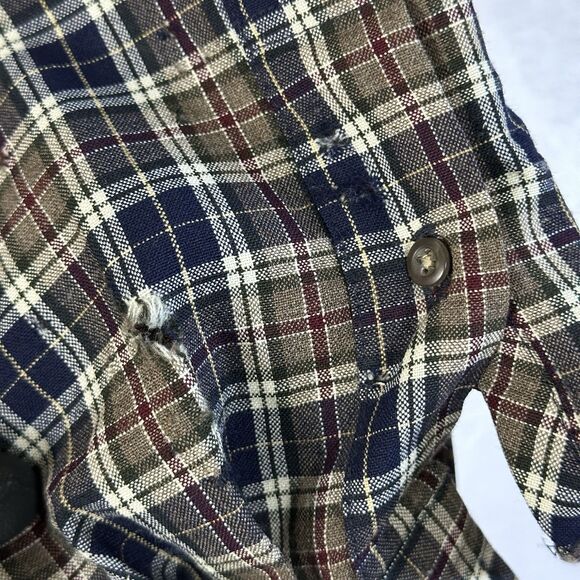 Pendleton Wool Button Down Shirt Men’s Size Large Plaid Brown - Picture 13 of 16